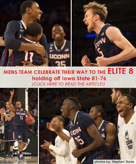 See article on Uconn Men defeating Iowa State to head to the Elite 8 game